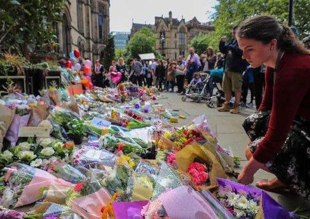 Floral tributes to the victims of the Manchester attack