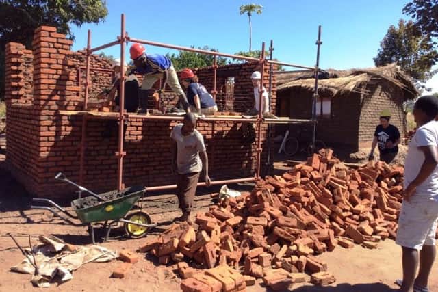 House building project in Malawi.