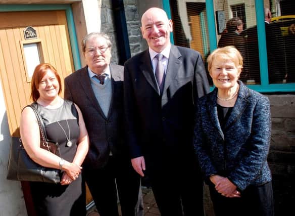 Pat and John Hume with Mark Durkan and his wife, Jackie.