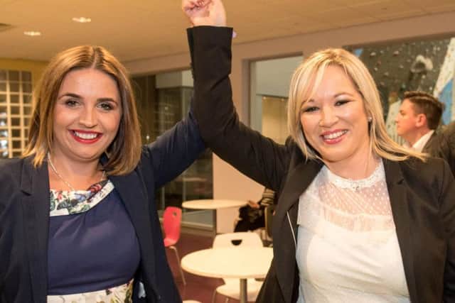 Elisha McCallion with Sinn Fein leader in the North, Michelle O'Neill