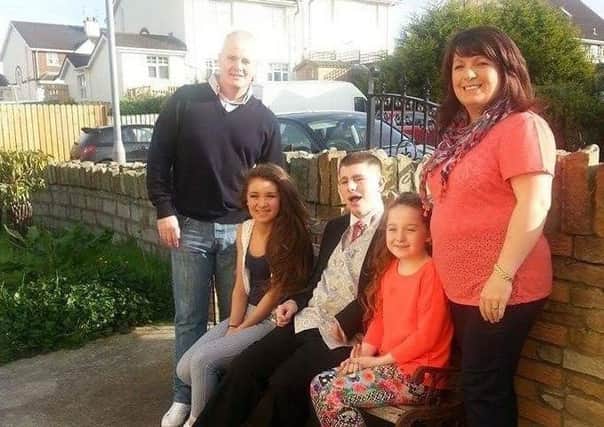 Tony Taylor with his Lorraine and, son Bliain and daughters Nicole and Ellie-Jo.