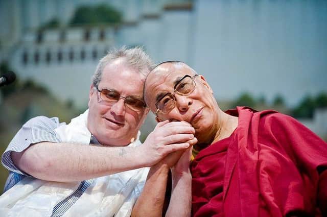 Richard Moore with the Dalai Lama during a previous visit to the city.