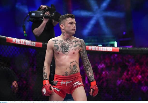 FIGHTING TALK . . .  Strabane MMA star, James Gallagher believes he will become the greatest fighter of all time.