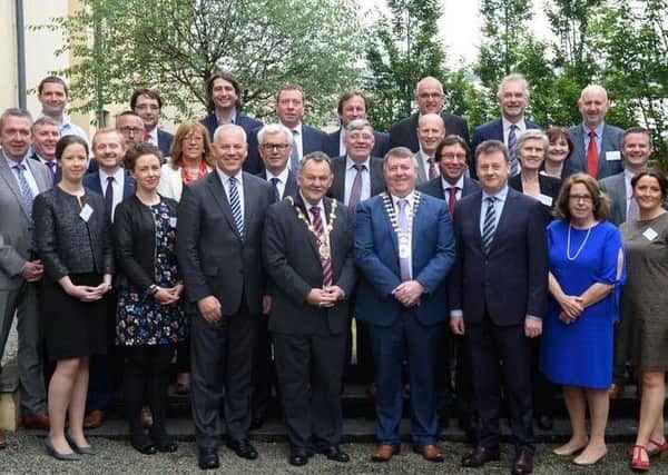 Representatives from both Councils pictured at the event in Letterkenny on Wednesday.