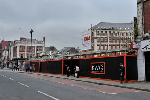 Demolition work at the former Strand Bar and Flamin Jacks restaurant on Strand Road to make way for a 116 room Holiday Inn Express hotel which is expected to open in the summer 0f 2018. DER3017GS028