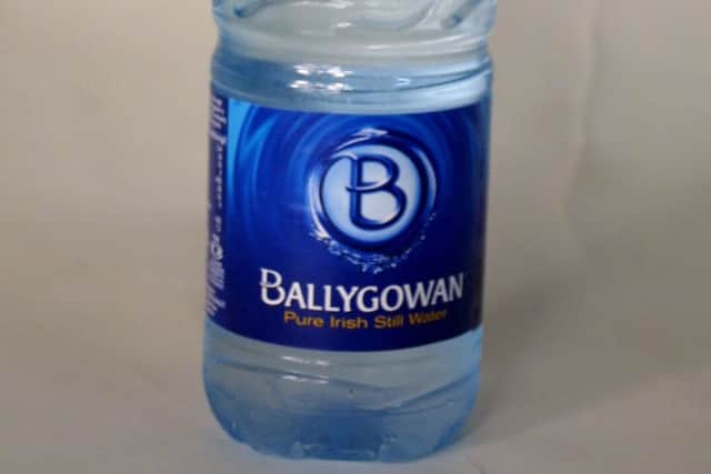 A bottle of Ballygowan water