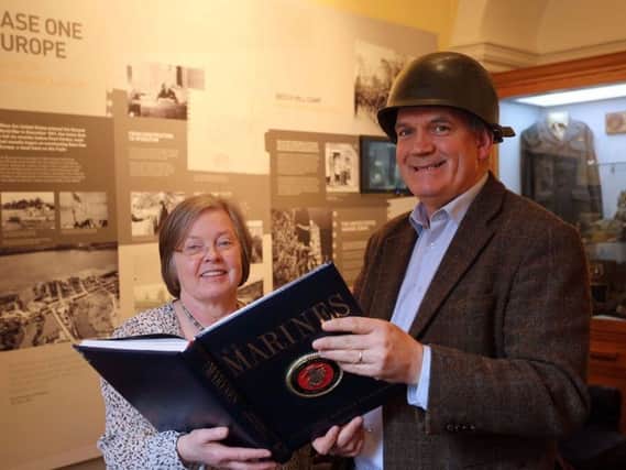 Patsy O'Kane, Beech Hill Country House Hotel owner and volunteer researcher Mark Lusby, pictured in the Museum Room at the Beech Hill Hotel.