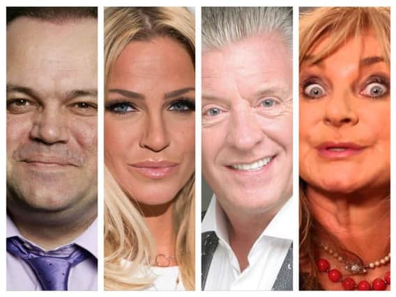 CELEBRITY BIG BROTHER CONTESTANTS: from left to right, Shaun Williamson, Sarah Harding, Derek Acorah and Helen Lederer.