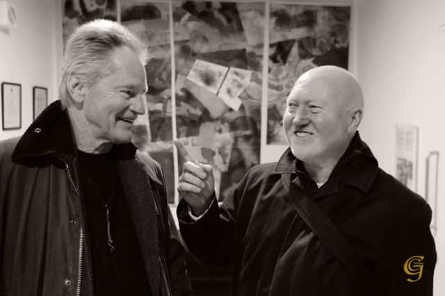Sam Shepard with Dave Duggan at the World Premiere of Particle of Dread in The Playhouse, 2013. Picture courtesy of Gavin Connolly.