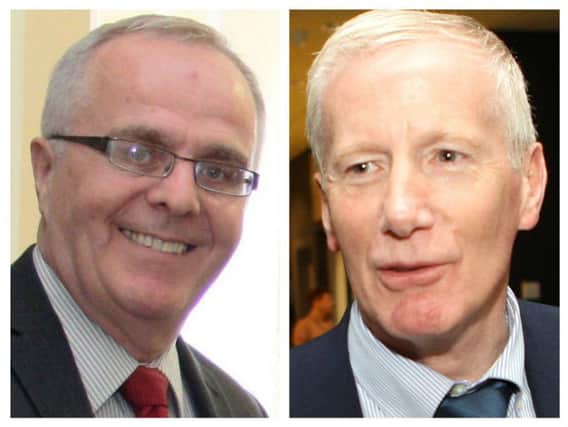Sinn Fein MLA for Foyle, Raymond McCartney (left) and DUP MP for East Derry, Gregory Campbell.