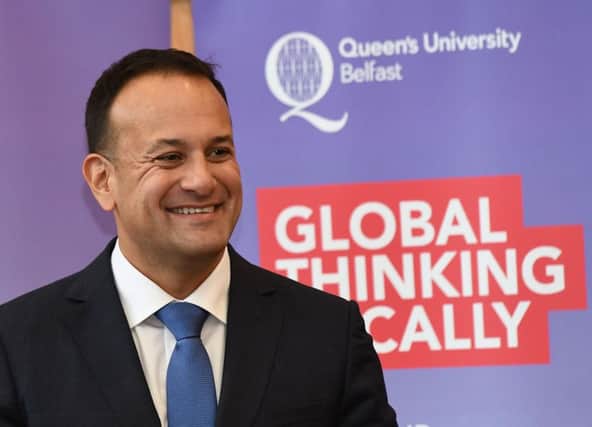 Taoiseach  Leo Varadkar at Queen's University, Belfast, on Friday.