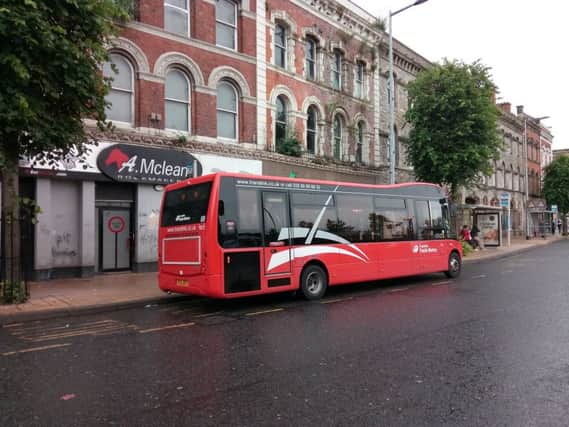 The bus services from the city centre to Ballymagraorty and Hazelbank have resumed following the attack.
