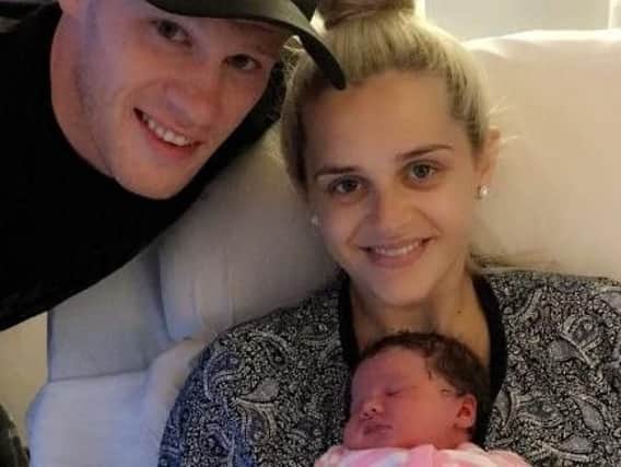 James McClean and wife Erin with their newborn daughter, Willow Ivy. (Photo: Erin McClean/Twitter)