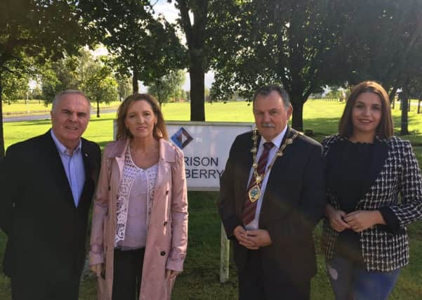 From left, Raymond McCartney MLA, Martina Anderson MEP, Mayor of Derry and Strabane Councillor MaolÃ­osa McHugh, and Elisha McCallion MP pictured after visiting Tony Taylor in Maghaberry prison.