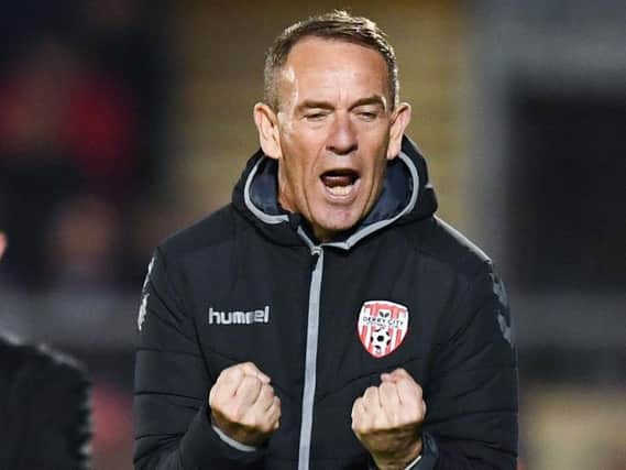 NEW DEAL  . . .  Derry City boss,. Kenny Shiels has signed a two year extension to his current deal which will keep him in the Brandywell hotseat until the end of the 2019 campaign.