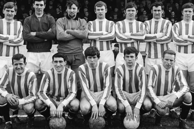 Danny Hale, crouching far right in the front row, with his Derry City FC teammates in March 1969.